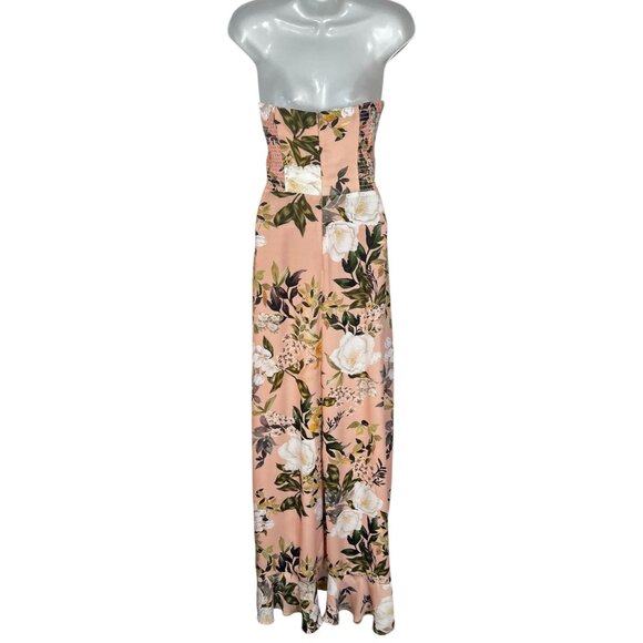 Amanda Uprichard X Revolve Eden Gown Strapless Maxi Rose Floral Pink Medium - Picture 10 of 13